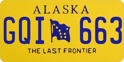 AK license plate GQI663