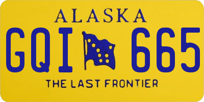 AK license plate GQI665