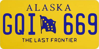 AK license plate GQI669
