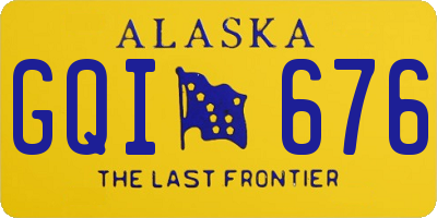 AK license plate GQI676
