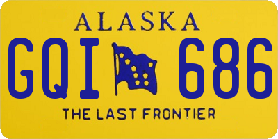 AK license plate GQI686