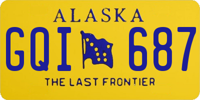 AK license plate GQI687