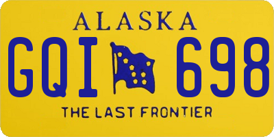 AK license plate GQI698