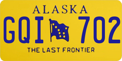 AK license plate GQI702