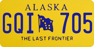 AK license plate GQI705