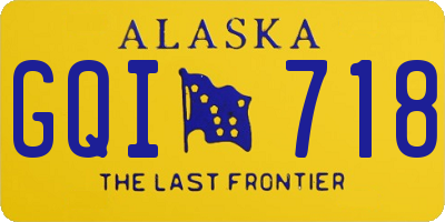 AK license plate GQI718