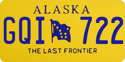 AK license plate GQI722