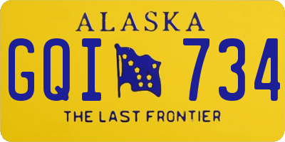 AK license plate GQI734