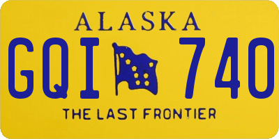 AK license plate GQI740