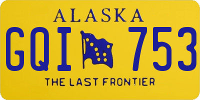 AK license plate GQI753