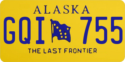 AK license plate GQI755