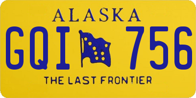AK license plate GQI756