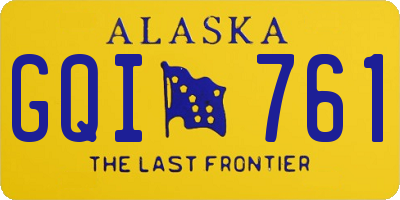 AK license plate GQI761