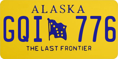 AK license plate GQI776