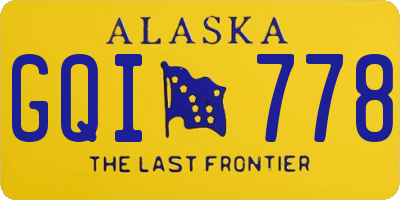 AK license plate GQI778