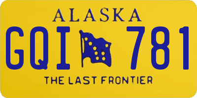 AK license plate GQI781