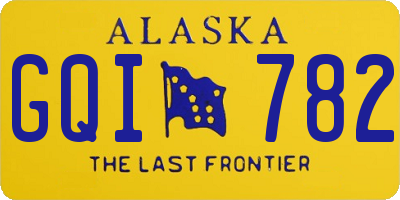 AK license plate GQI782