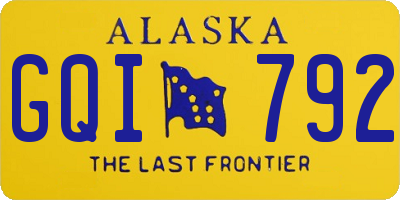 AK license plate GQI792