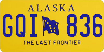 AK license plate GQI836