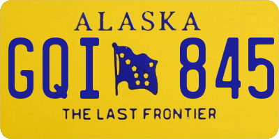 AK license plate GQI845