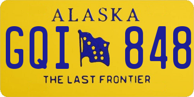 AK license plate GQI848