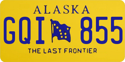 AK license plate GQI855