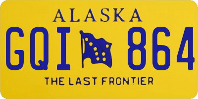 AK license plate GQI864