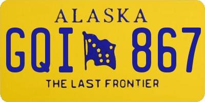 AK license plate GQI867