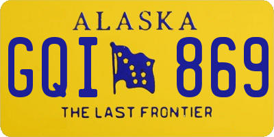 AK license plate GQI869