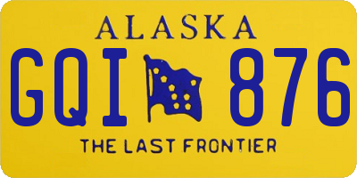 AK license plate GQI876