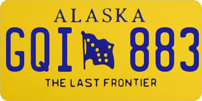 AK license plate GQI883