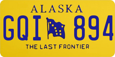 AK license plate GQI894