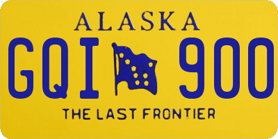 AK license plate GQI900