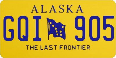 AK license plate GQI905