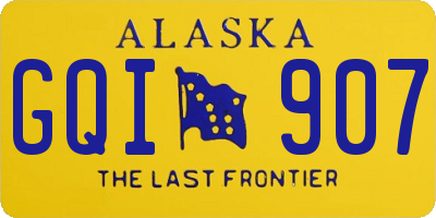 AK license plate GQI907