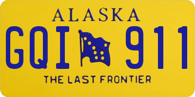 AK license plate GQI911