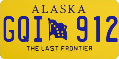 AK license plate GQI912