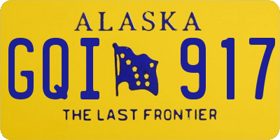AK license plate GQI917