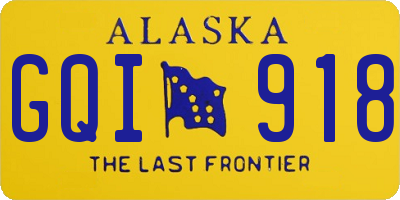 AK license plate GQI918