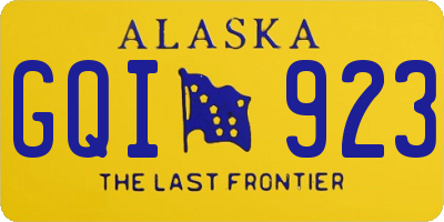 AK license plate GQI923