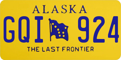 AK license plate GQI924