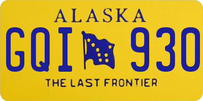 AK license plate GQI930