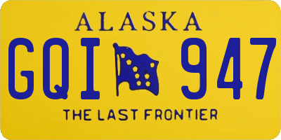 AK license plate GQI947