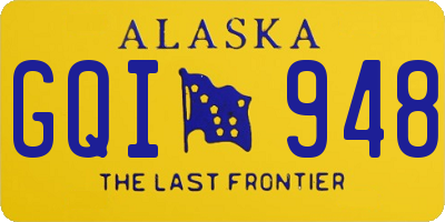 AK license plate GQI948
