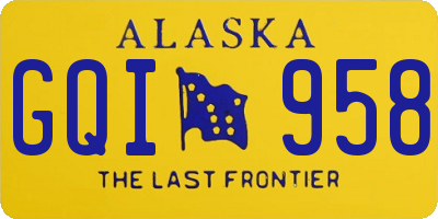 AK license plate GQI958