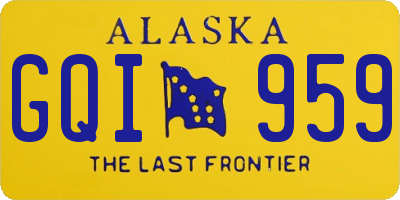 AK license plate GQI959