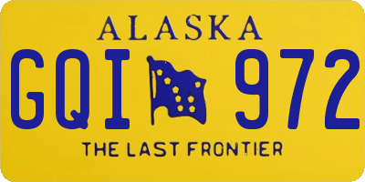 AK license plate GQI972