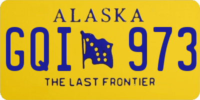 AK license plate GQI973