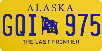 AK license plate GQI975