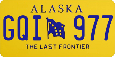 AK license plate GQI977